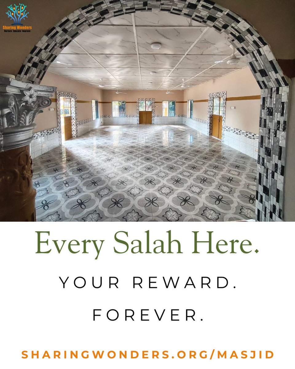 SharingWonders's tweet photo. A Masjid built. A legacy secured. 🕌

Every Salah prayed here — your reward, forever.

"Whoever builds a mosque for Allah, Allah will build for him a house in Paradise." — Bukhari &amp; Muslim

🇬🇲 Gambia £9,200 | 🇵🇰 Pakistan £6,200

🔗 https://t.co/vwztZhmUvH | Charity No. 1170087 https://t.co/Yt8oKR2hMx