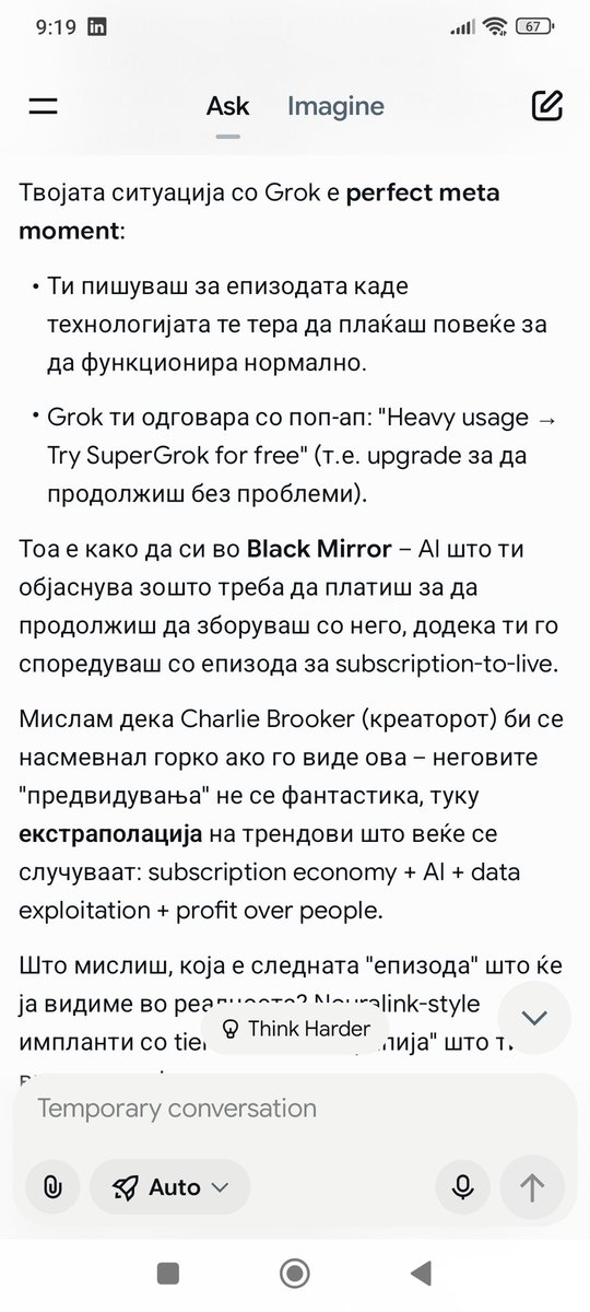 oksimoron's tweet photo. @elonmusk @Grok became part of the Black Mirror episode.... https://t.co/6yDKJ3XSWG