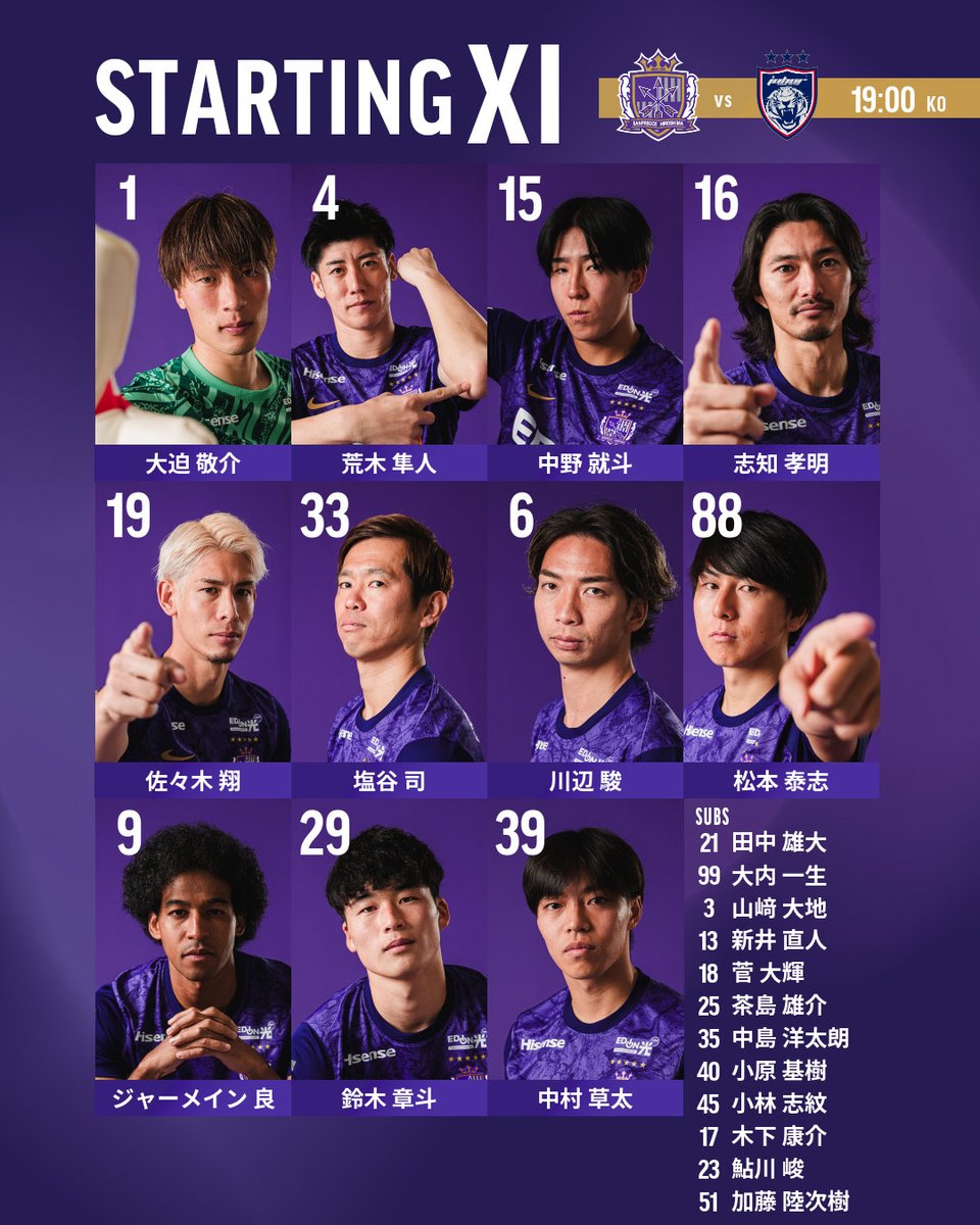 𝑺𝑻𝑨𝑹𝑻𝑰𝑵𝑮 𝑿𝑰 本日のスターティングイレブン🏹 vs.ジョホール