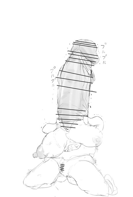 剥ける女ダウナー博士ラフ(2/2)