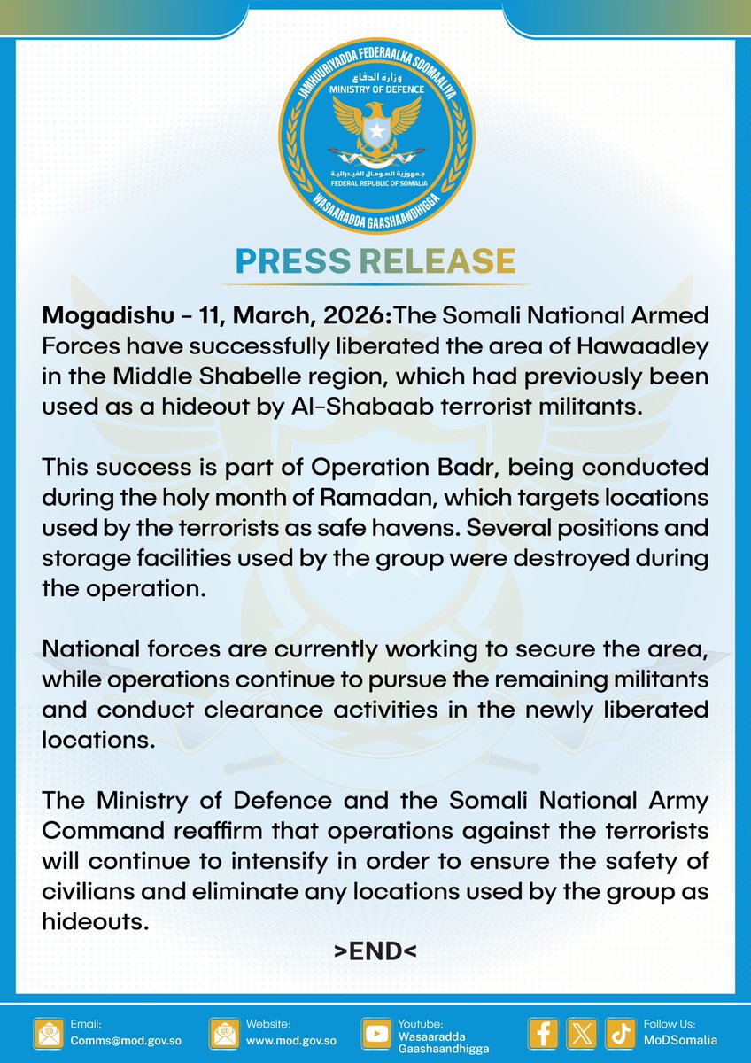 MoD Somalia 🇸🇴 tweet media