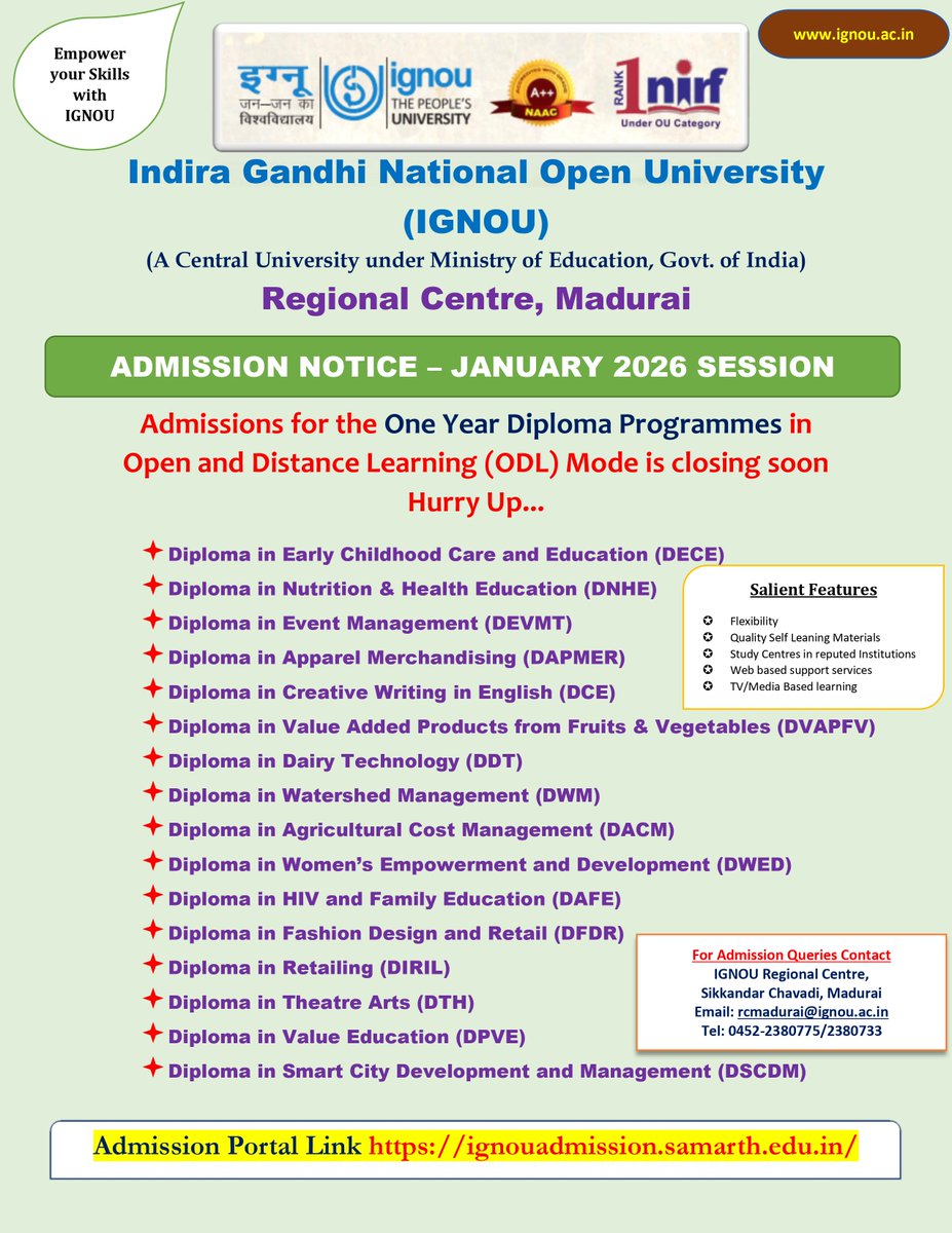 ignourcmadurai (@ignourcmadurai) on Twitter photo 