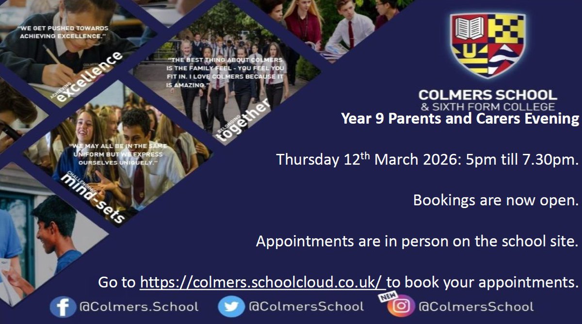 Colmers School and Sixth Form College tweet media