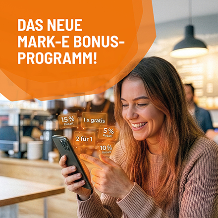 #MarkE führt für seine Kunden ein neues Bonusprogramm mit vielen attraktiven Rabatten und Vergünstigungen bei Partnern der Region ein. Jetzt über die Mark-E App das Bonusprogramm nutzen. Neue Kooperationspartner können sich jederzeit bei Mark-E melden! ow.ly/BPVT50Yse3q /ak