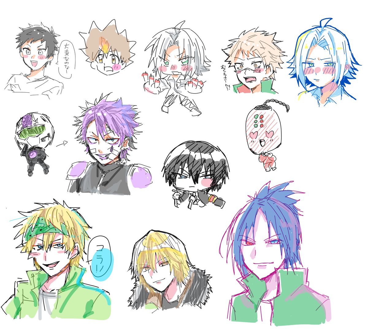 ちょっと前に授業中にいっぱい描いた