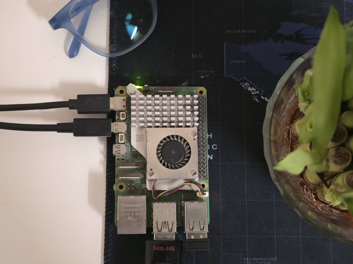 hrushik98's tweet photo. I set up #OpenClaw on my Raspberry Pi 5 today.
Using Claude Sonnet 4.6 as the brain.
So far I’ve used it for:
🦀 Brainstorming
🦀 Telegram reminders
🦀 Code sandbox
🦀 Raspberry Pi telemetry (CPU/GPU temps, RAM, storage)
#rpi5 #automation #aiagents https://t.co/dmRxkQEsgL