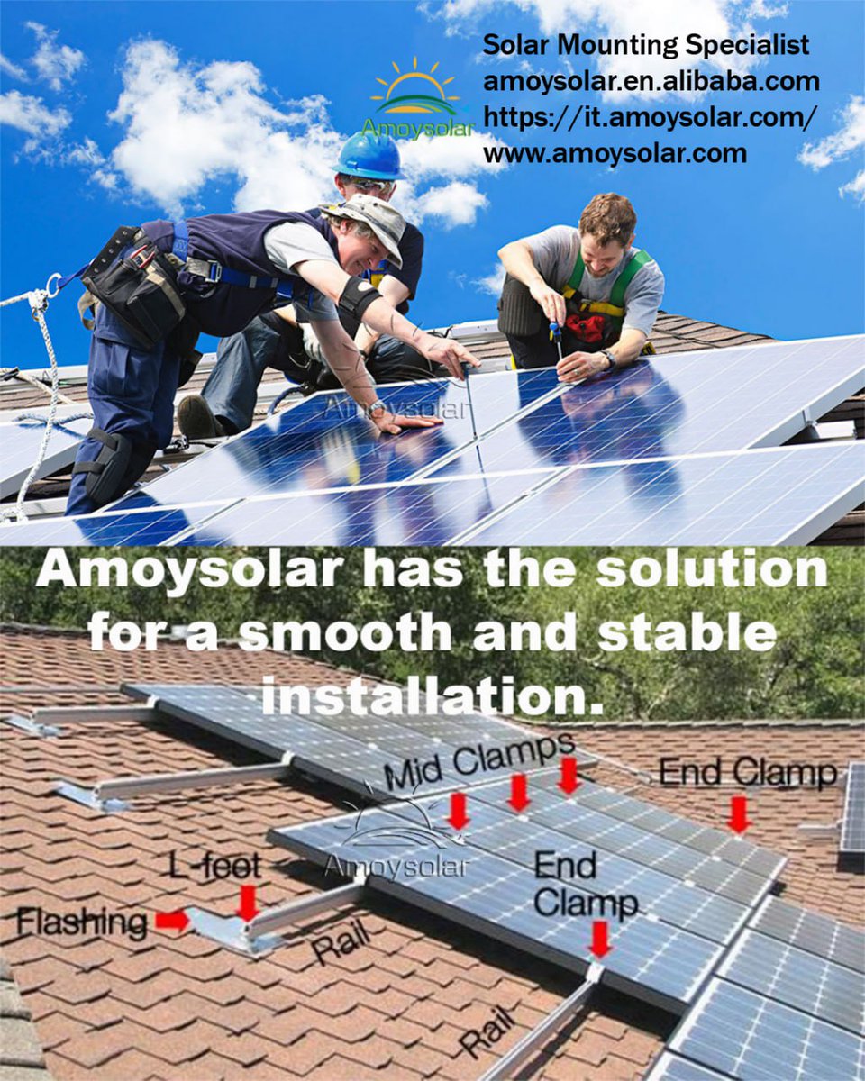 amoysolar4's tweet image. Precision. Performance. Protection. Our rooftop solar mounting systems are engineered to keep your panels secure and optimized for maximum energy output. 
#SolarMounting #RoofSolarSystem #Amoysolar #SolarEnergySolutions #PVInstallation #SolarClamps #CleanEnergy #ShingleRoofSolar