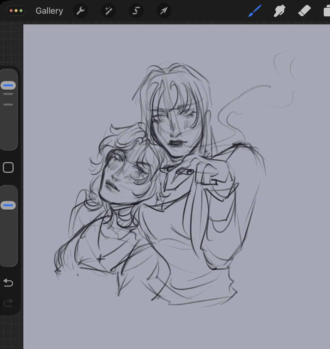 aevyk7's tweet photo. Rough sketch idea #1 it’s 4 am now I have work at 10 am and I gotta study after so we’ll see if I can squeeze any extra time into drawing it fr or do another sketch of fem #eliever #victorvale https://t.co/adKmCL8GGO