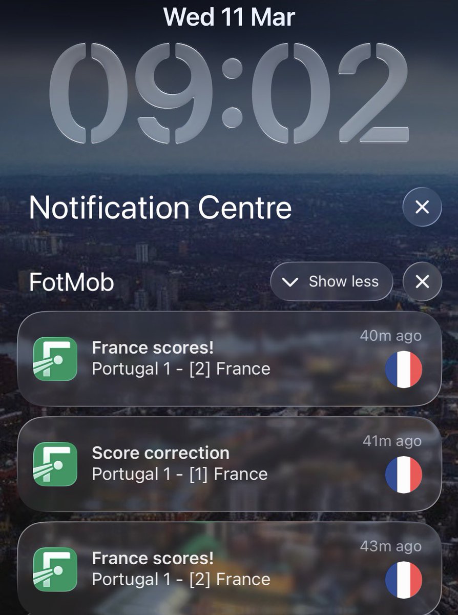 why on earth have i just got goal notifications from the euro 2000 final
