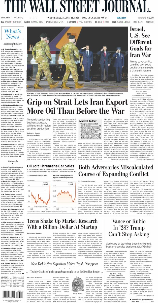Here is an early look at the front page of today's Wall Street Journal on.wsj.com/4swE2oW