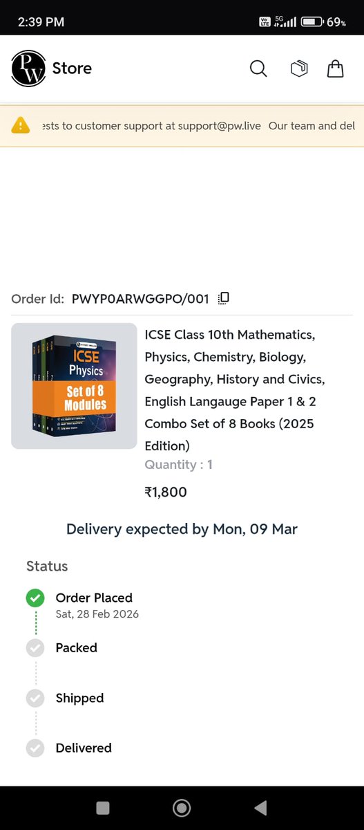 _pranu_jha's tweet photo. @PhysicswallahAP not yet received this order of mine ..plz help https://t.co/ljLvsWj5sL