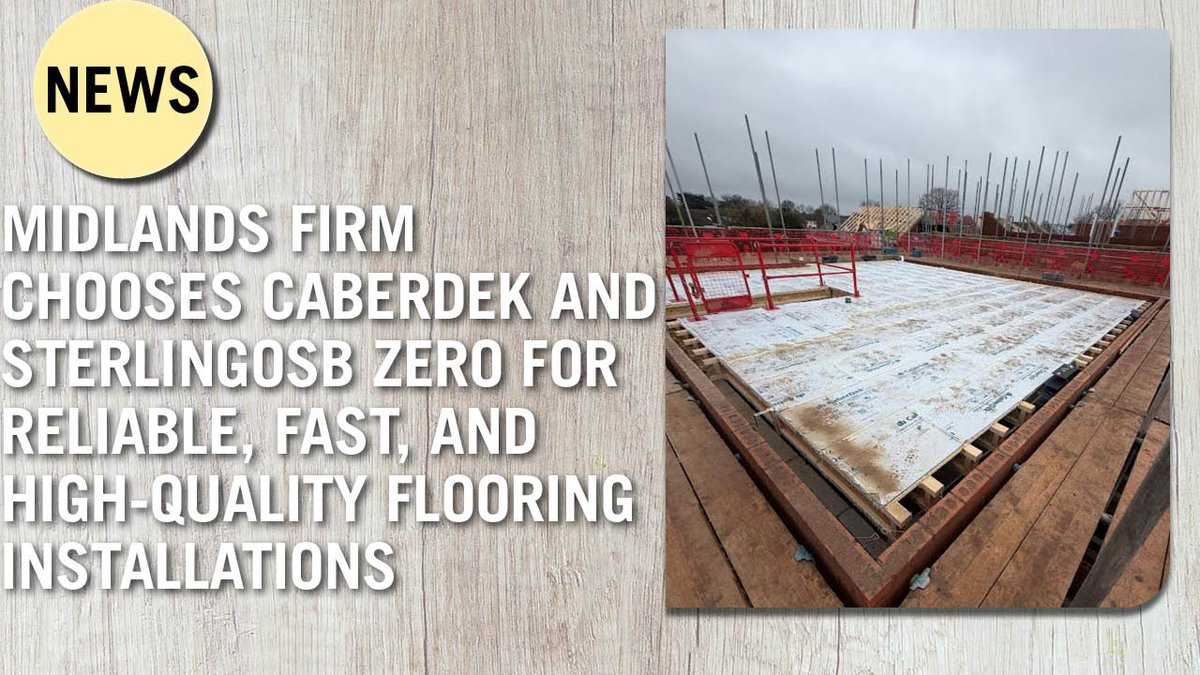 Housebuilderdev's tweet image. Midlands construction firm trusts Caberdek and SterlingOSB Zero for fast, reliable, and high-quality flooring installations! 🛠️✨ Read more: hbdonline.co.uk/news/midlands-… #Construction #Flooring #QualityWork @WFraserEurope