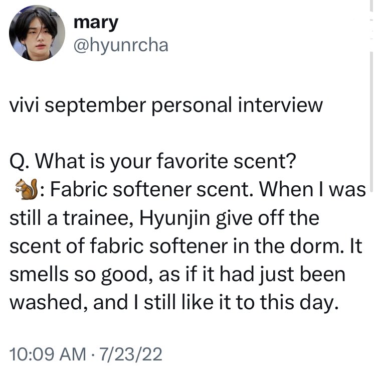 straight up admitting hyunjin’s scent is his favorite 😅😭 jisungie stand up