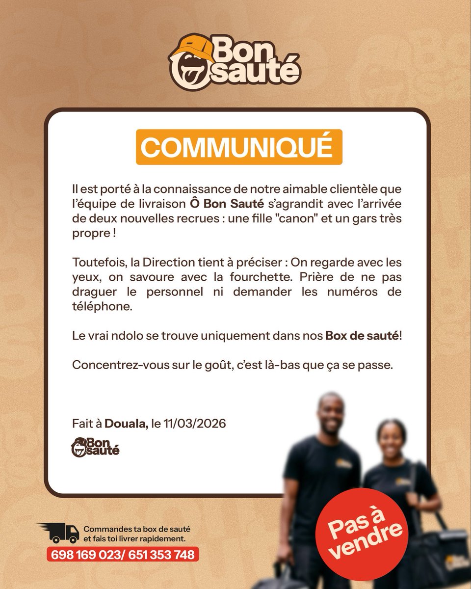 Laissez nos livreurs travailler en paix svp 😭🙏🏾

C’est même quoi avec vous ?

<a href="/Same_willo/">Mumi Na Mbale</a> <a href="/lachoseci/">La Fée Misandre</a>  <a href="/anzouerlaetiti/">La Petite Adeda.</a> <a href="/yemargent/">Kamga Kôtòpî Mignon🌀</a> <a href="/C_viang/">Claudia Viang</a> <a href="/Ledawa/">Cédric NDAWA. 🇨🇲</a> <a href="/CLetitia_/">Camille Ndougwo ✨</a>