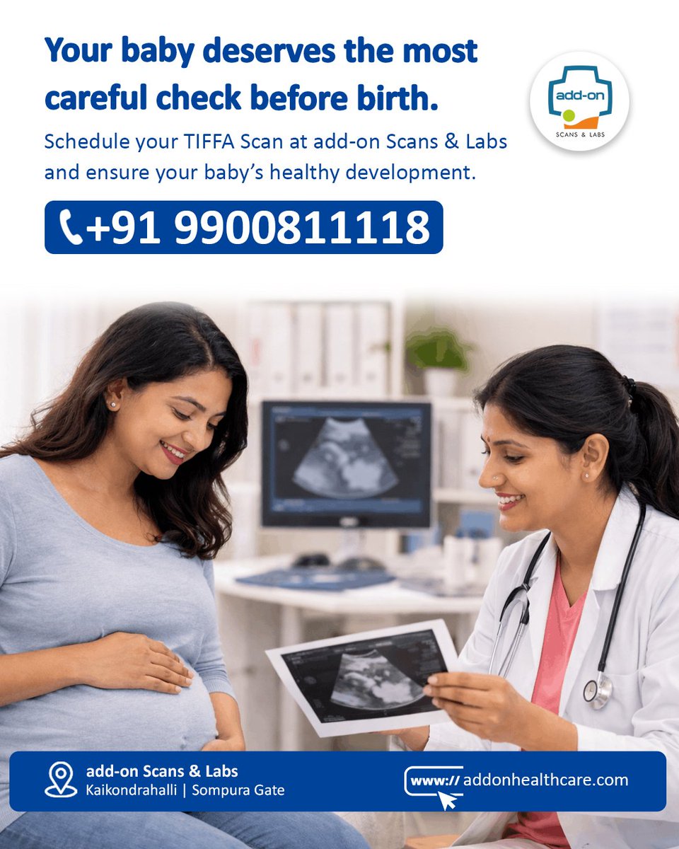 addonscans's tweet image. 𝟓 𝐑𝐞𝐚𝐬𝐨𝐧𝐬 𝐘𝐨𝐮 𝐒𝐡𝐨𝐮𝐥𝐝𝐧’𝐭 𝐒𝐤𝐢𝐩 𝐓𝐈𝐅𝐅𝐀 𝐒𝐜𝐚𝐧 👶🩺
#addonhealthcare #TIFFAScan #AnomalyScan #PregnancyCare #HealthyPregnancy
#KejriwalOnLPGShortage #Xiaomi17Series #NandriModi