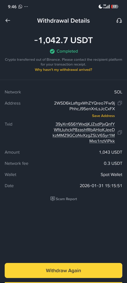 Molan_Firm28's tweet photo. My funds are stuck with Cadremit and I need answers.
Weeks ago I sent USDT to a wallet address provided by Cadremit. The transaction is confirmed on the blockchain and the funds are visible in the wallet. Yet cadremit keeps telling me the money never arrived.
This makes no sense.
Transaction details are publicly verifiable and the funds are sitting in the address controlled by cadremit.
The only issue is that I mistakenly sent USDT instead of USDC. But the wallet clearly received the funds.
I have: • Contacted cadremit support
• Sent emails
• Shared the TXID
• Tagged them here
But the response is always the same: “Nothing we can do.”
If the wallet belongs to Cadremit, then the funds are under their control.
At this point I’m simply asking Cadremit to escalate this to their technical team and help recover the tokens sitting in their wallet.
Crypto transactions are transparent. Anyone can verify the transaction on the blockchain explorer.
I’m not asking for special treatment — just for Cadremit to acknowledge the funds that clearly reached their wallet.
@cadremit please help resolve this.

TXID: 39yXrr656YWxdjKJZsdPjxQnfYWfitJuhckP8zashfRbAHioKJeeDkzMMZ9GCoNvXzgZSLV6Syr1MMxs1nzViPkk

Wallet 2WSD6kLaftgxWhZYQreo7Fw9jPhhcJ95enXnLsJcCxFX

Amount sent: 1042.7 USDT
@cz_binance 
@solana 
@bull_bnb 
@Anbessa100 
@binance 
@BinanceAfrica 
similar issue happened to a customer from @cleva, check under my trend and see how cleva was nice to the customer.