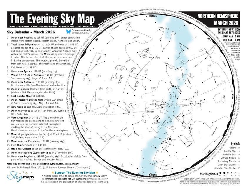 Skymaps | The Evening Sky Map tweet media