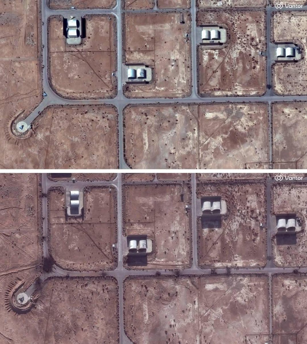 🇮🇱✈️🇮🇷 Israeli airstrikes destroyed many of Iran’s remaining F-14 Tomcats along with radar and air defenses at Isfahan’s 8th Tactical Fighter Base.