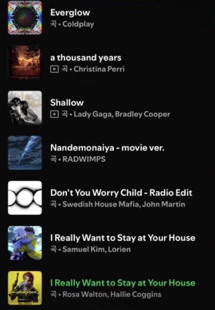 mingyu’s playlist! he doesn’t change 😆