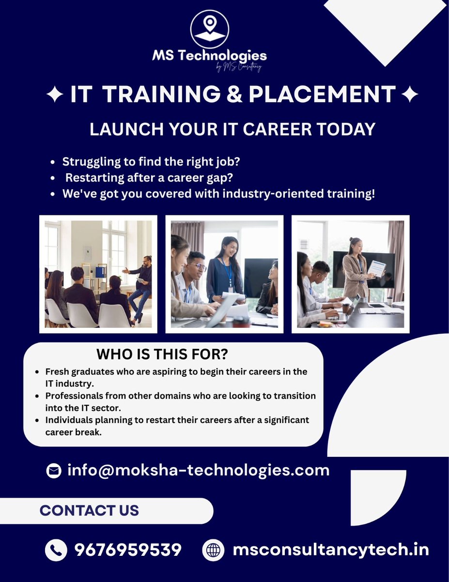 MS Consultancy Training & Placement Assisstance tweet media