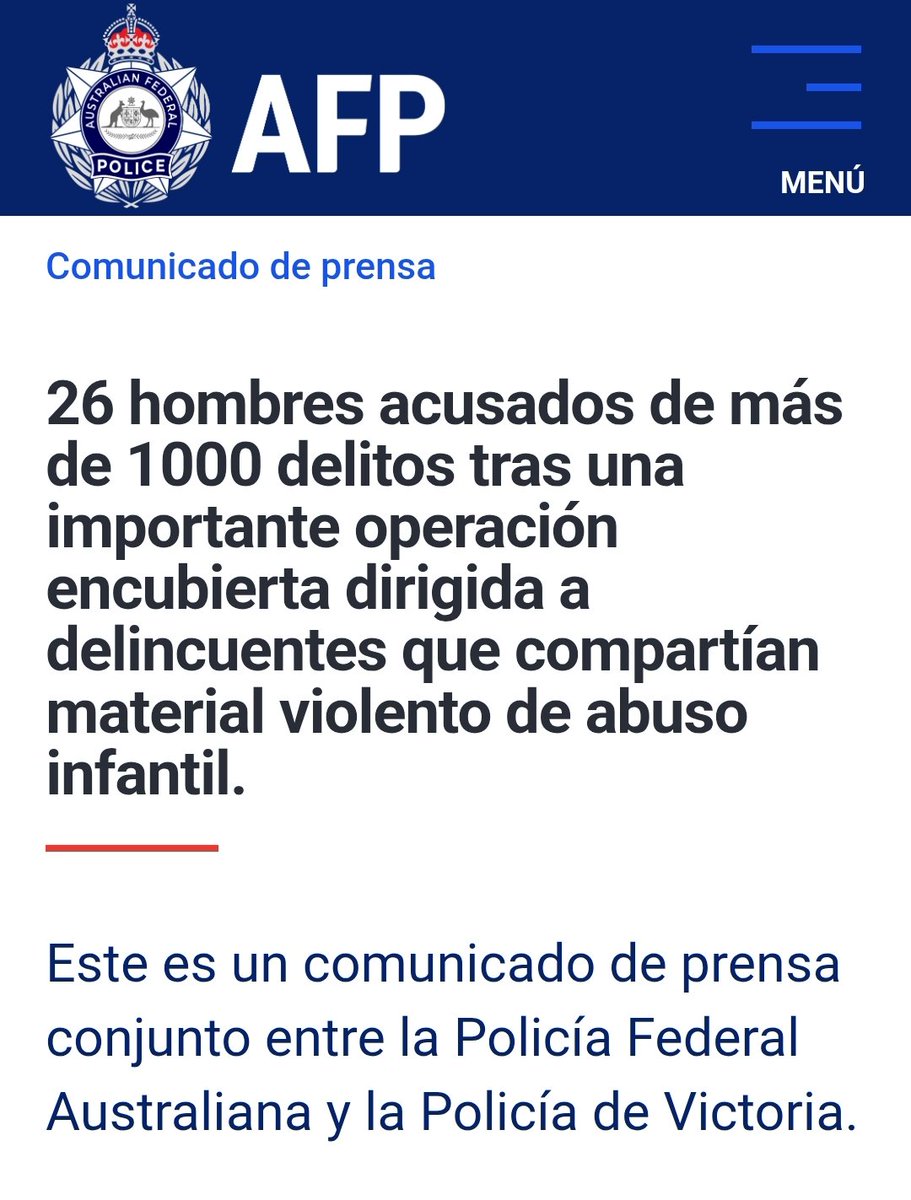 65000 imágenes y más de 300 horas de vídeos de agresión sexual, tortura, bestialismo y asesinato de bebés y niños pequeños. El equivalente a unos 175 largometrajes.

Ninguno de estos depredadores será vetado para comprarse un bebé de #gestaciónsubrogada.
1
afp.gov.au/news-centre/me…