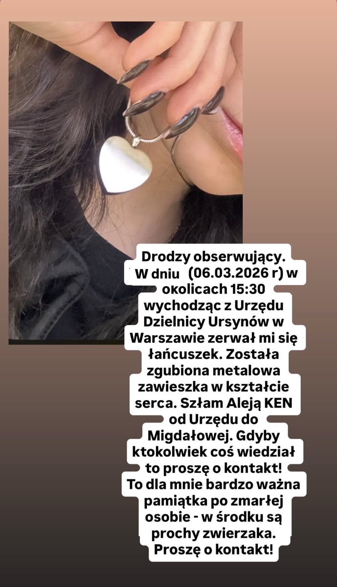 #zgubione #warszawa 
Proszę o pomoc! 
Nadal szukam i pokładam wszelkie nadzieje, że się znajdzie!!! 😭🙏🏻