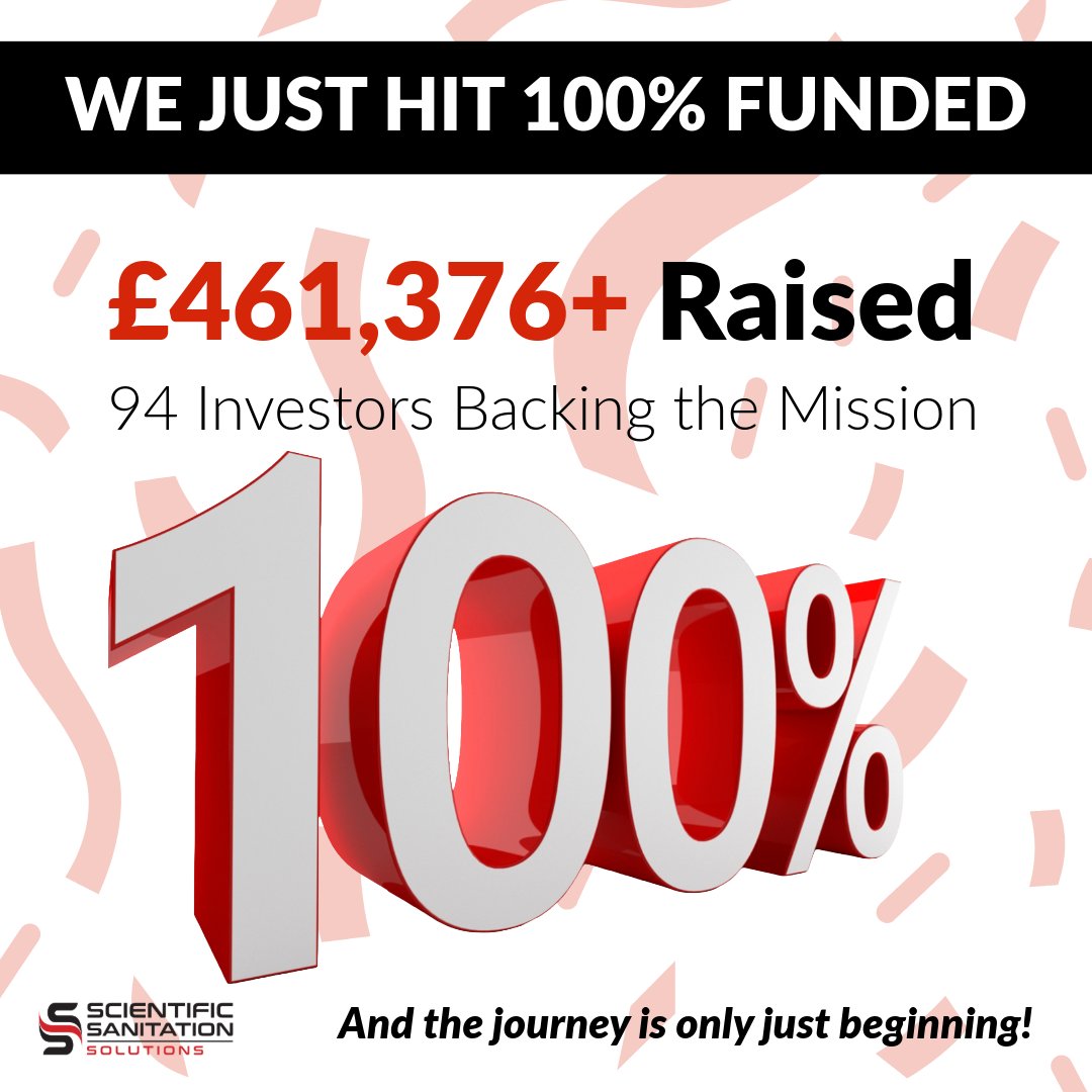 Scisan_UK's tweet photo. We’re officially 100% funded!

The round is still open briefly if you want to join before it closes 👇

Find out more: https://t.co/giD147voMg

#CleanTech #HealthInnovation #StartupInvestment https://t.co/mL0hPsjUUn