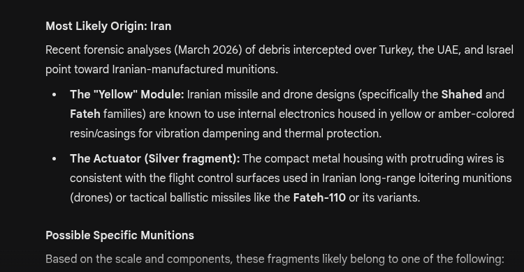 OurFreeFuture's tweet photo. An #American #tomahawk DID NOT HIT a school in #Iran , the wreckage from the missile are not parts from an american tomahawk missile these are parts to #russian/iran made #missiles! i used google's AI to analyze, show the reason why it came to the answer it did. #Gemini confirms! https://t.co/XuxOekYDmV