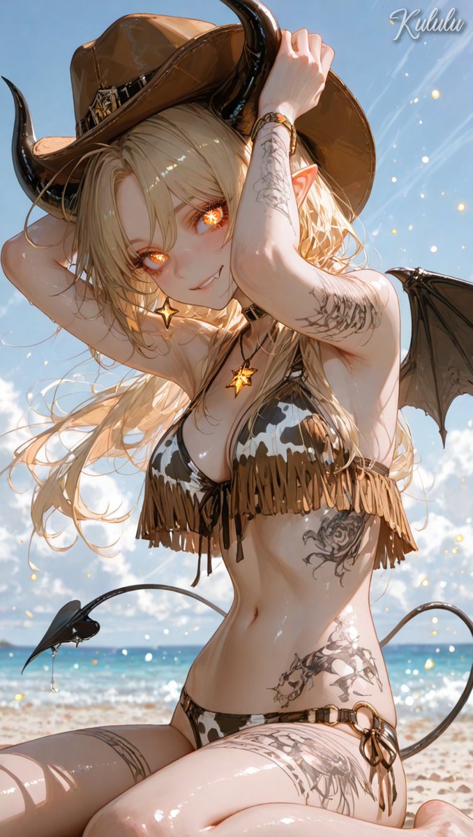 ＿＿うっしっしー🐮☆
今日も一日お疲れサマー☀️ｯｽよん🎶
SFW illustration.