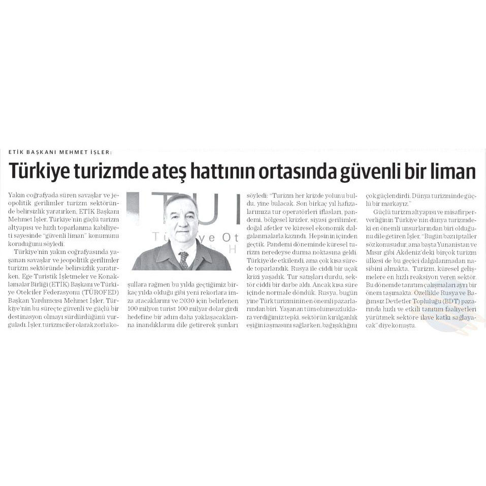 Ege Turistik İşletmeler ve Konaklamalar Birliği tweet media