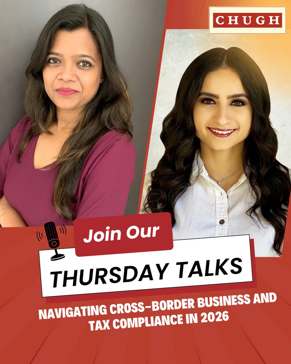 #ThursdayTalks
Navigating Cross-Border Business and Tax Compliance in 2026

Join us LIVE
LinkedIn- linkedin.com/events/7436875…