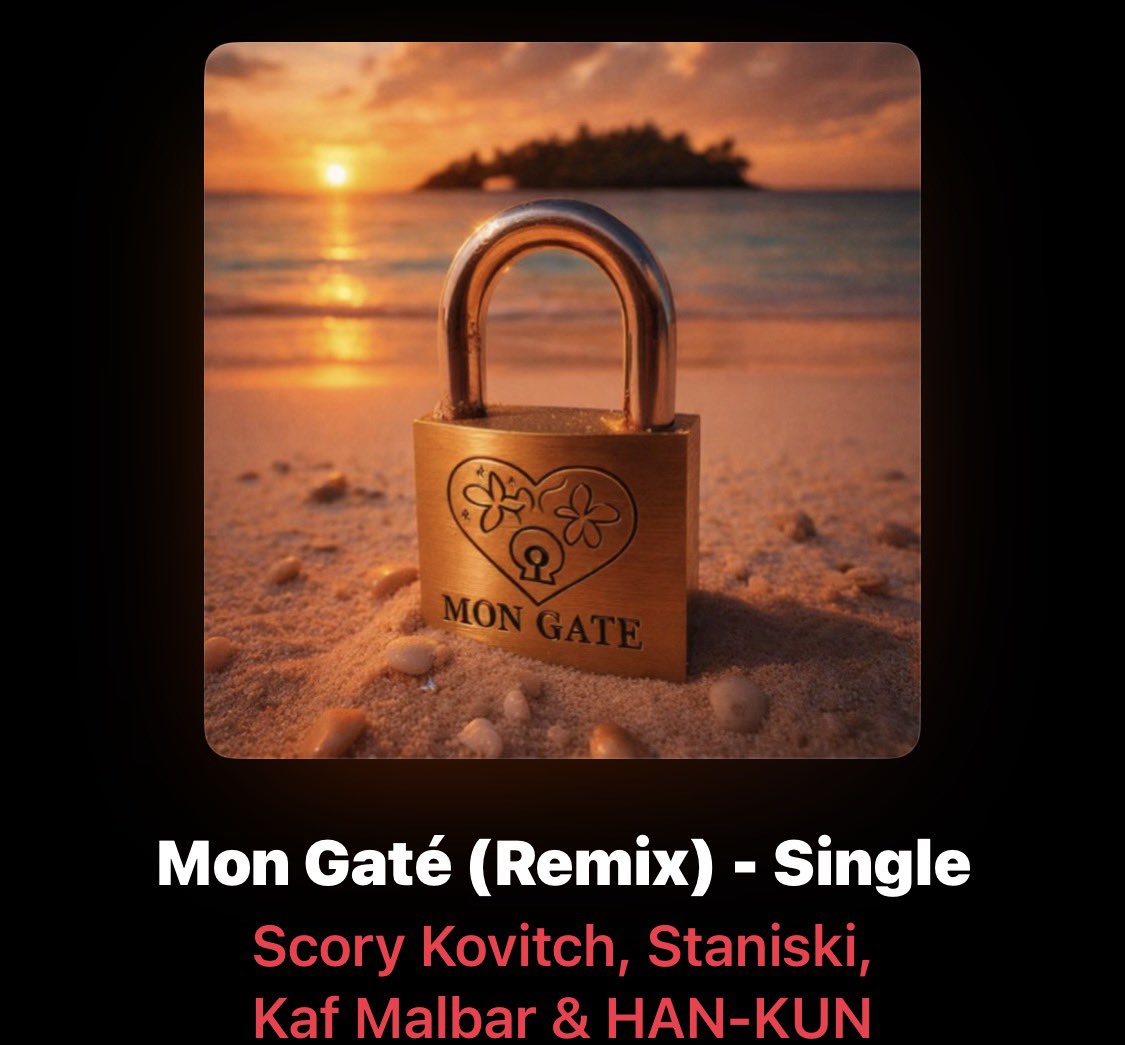 聞いてみてー！！🇫🇷 x 🇯🇵

Scory Kovitch, Staniski, Kaf Malbar &amp; HAN-KUN「Mon Gaté (Remix) 
music.apple.com/jp/album/mon-g…