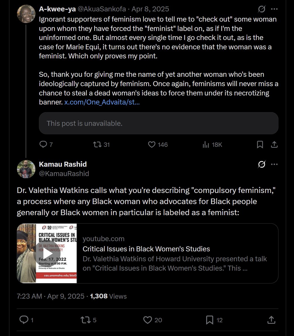Feminism is an ideology and movement. Equality is a value, of which, feminism claims to be trying to achieve.
It's not redundancy, but a clear distinction.
The problem with this obviously false statement is that it's led to revisionism of historical figures.