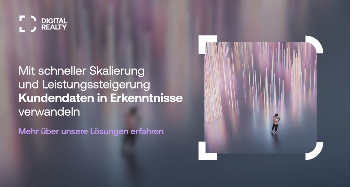 digitalrealtyDE's tweet photo. Mit Digital Realty als Rechenzentrumspartner heben Professional Services-Anbieter Ihre KI-Services auf das nächste Level.

Lernen Sie unsere Lösungen rund um Colocation, Connectivity und KI kennen: https://t.co/qbLKnSZqKV

#TheDataMeetingPlace
#WhereTomorrowComesTogether https://t.co/W46T1xAHfk