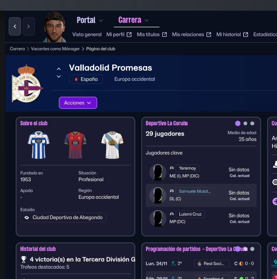 _mariom93_'s tweet photo. @Passion4FM It seems to be duplicated in the file but in game it appears as Valladolid Promises https://t.co/k8nPFrO6i0