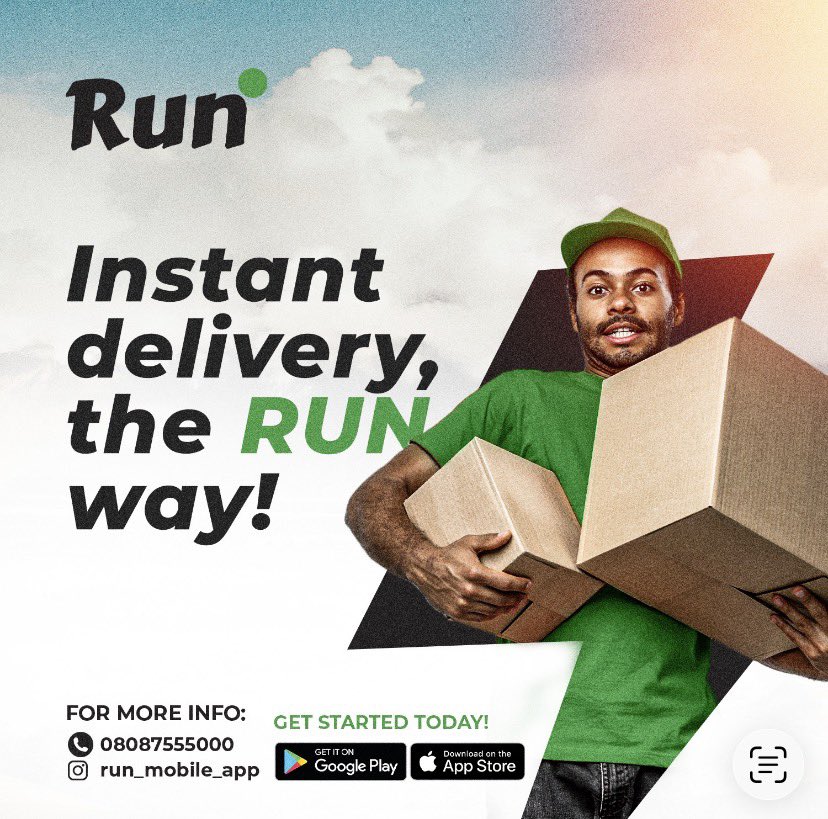 Running a business is already a lot of work.
Your delivery shouldn’t slow you down.

With RUN, sending packages across the city is simple, fast, and reliable. Whether it’s customer
orders, important documents, or last-minute deliveries. Run gets it done.

Because when your
