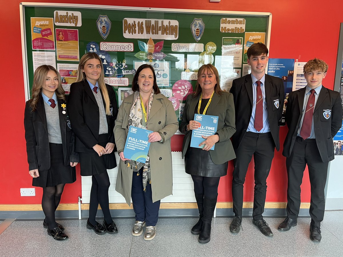spxcareers's tweet photo. Thank you to Claire and Noreen from @SWC for speaking to Year 14 @spxcollege about Post 18 options and Higher Level Apprenticeship opportunities
#makingdecisions
#post18
#Furtherandhighereducationoptions https://t.co/AaOhMp5nkD