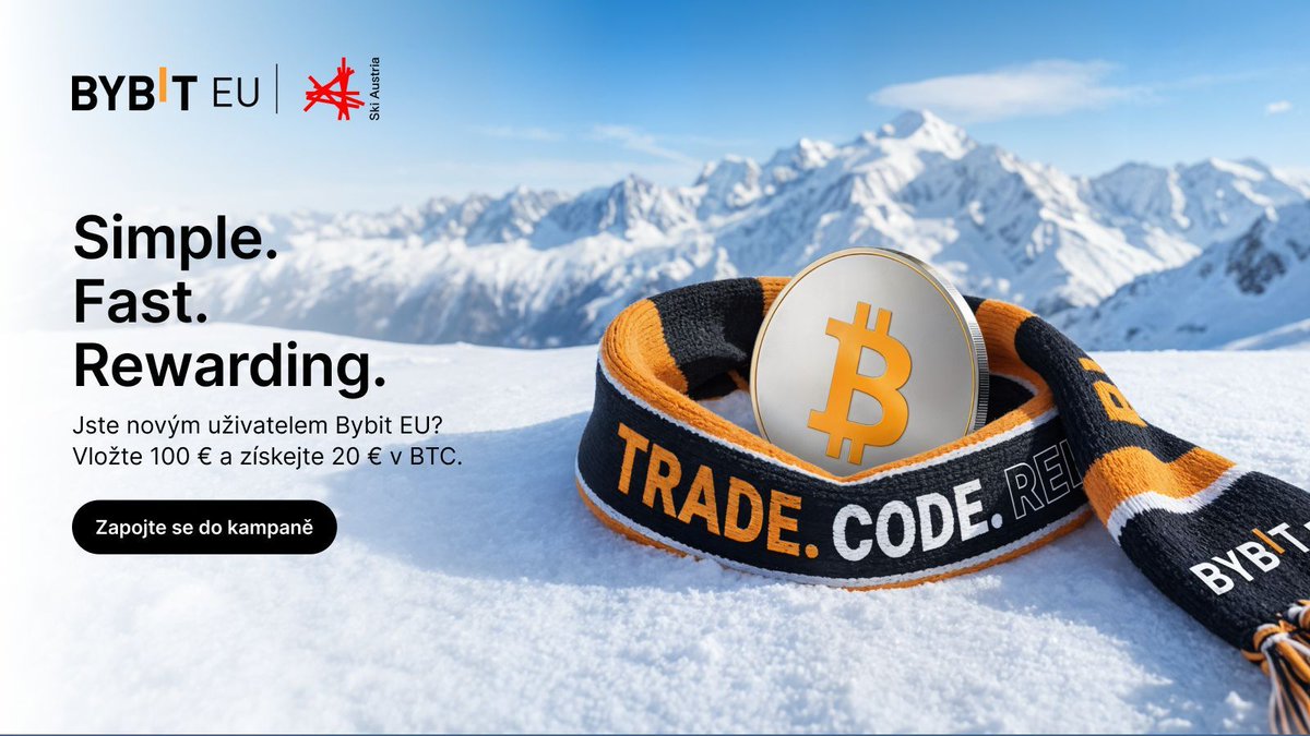 Přidejte se k Bybit EU a získávejte pravidelné odměny ať už se jedná o odměny za pravidelné nákupy, cashback a nebo prostě jen tak, že si založíte účet.

Navíc jsme hrdým partnerem Ski Austria, v Montafonu můžete potkat náš tým a to od 12.–15. března 2026!

🫵 Přidej se k Bybit
