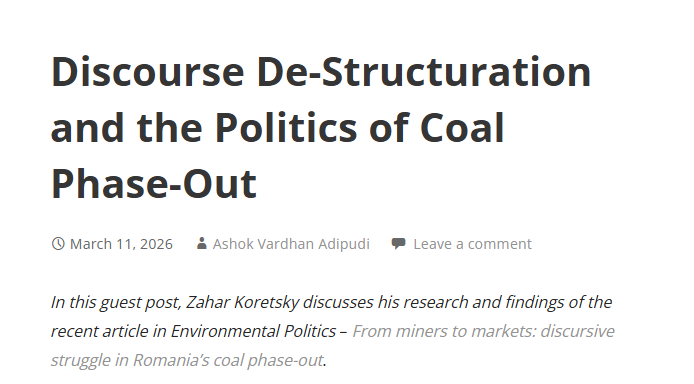 Environmental Politics tweet media