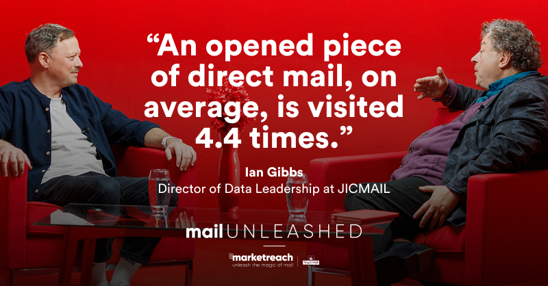 MarketreachUK's tweet image. What makes #DirectMail different from a digital impression? 👀
 
Find out tomorrow in the new #MailUnleashed episode with @JICMAILUK's Ian Gibbs.

With @rorysutherland, he explains why mail: 

💌 Holds attention longer 
🔁 Gets revisited 
📈 Drives results

Don’t miss it.