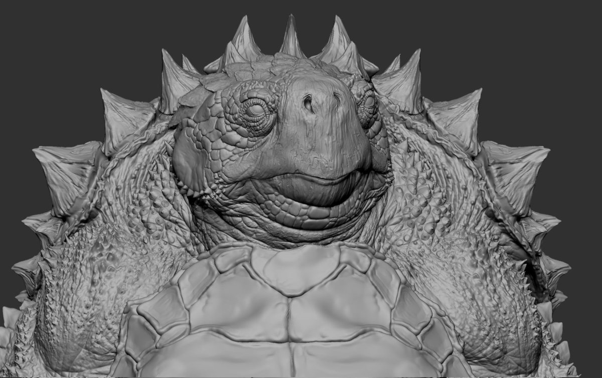 Got a bit carried away with a creature sketch I started the other day… and it turned into this guy.

Also a nice chance to test some of the new custom brushes I’ve been working on.