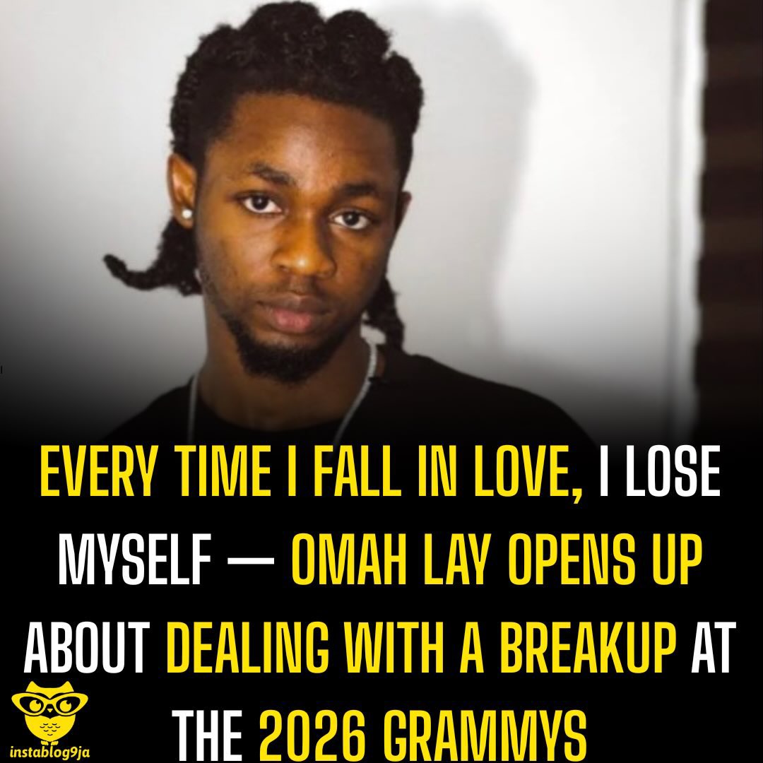 instablog9ja's tweet photo. Every Time I Fall in Love, I Lose Myself—Omah Lay Opens Up About Dealing With a Breakup at the 2026 Grammys

Nigerian singer and songwriter Omah Lay recently shared a personal story about experiencing a breakup while attending the Grammys, revealing how deeply relationships affect him.

In a candid discussion, Omah Lay said:

“Every time I fall in love, I lose myself. I lose myself. I was at the Grammys… while Justin Bieber was performing, I was having a breakup right inside. I was not present… even before the Grammys, I was already having problems in the relationship.”

He described how a two-month relationship made him so invested that he could not focus on anything else:

“I don’t know how to do two things at a time. So when I’m into one thing, all of me is into that. I wasn’t present at the Grammy. I didn’t even enjoy anything.”

Omah Lay also reflected humorously on love and relationships, adding:

“Don’t love me… I’ll just enjoy this moment, but as soon as I find another thing that gives me pleasure, I’m gonna leave.”