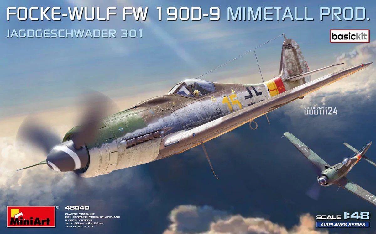 hobbysearch_mm's tweet image. 【プラモデル予約】Mini Art(ミニアート)
1/48 フォッケ・ウルフ Fw 190D-9 ミメタール製 ベーシックキット 第301戦闘航空団
予約受付中です！→ 1999.co.jp/11349097
終戦間際に納入され、仕上げが簡略化されていたミメタール社製の機体をモデル化。
#Fw190 #Luftwaffe #Scalemodels