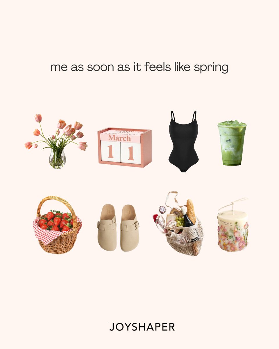 joyshaper's tweet image. Spring mood board activated: tulips 🌷, strawberries 🍓, matcha 🍵, and my go-to Joyshaper bodysuit!

✨The perfect base layer for all my spring outfits—sleek, supportive, and so easy to style.

#Joyshaper #StyleVersatility #Shapewear #bodypositive #wearconfidence #SpringReady