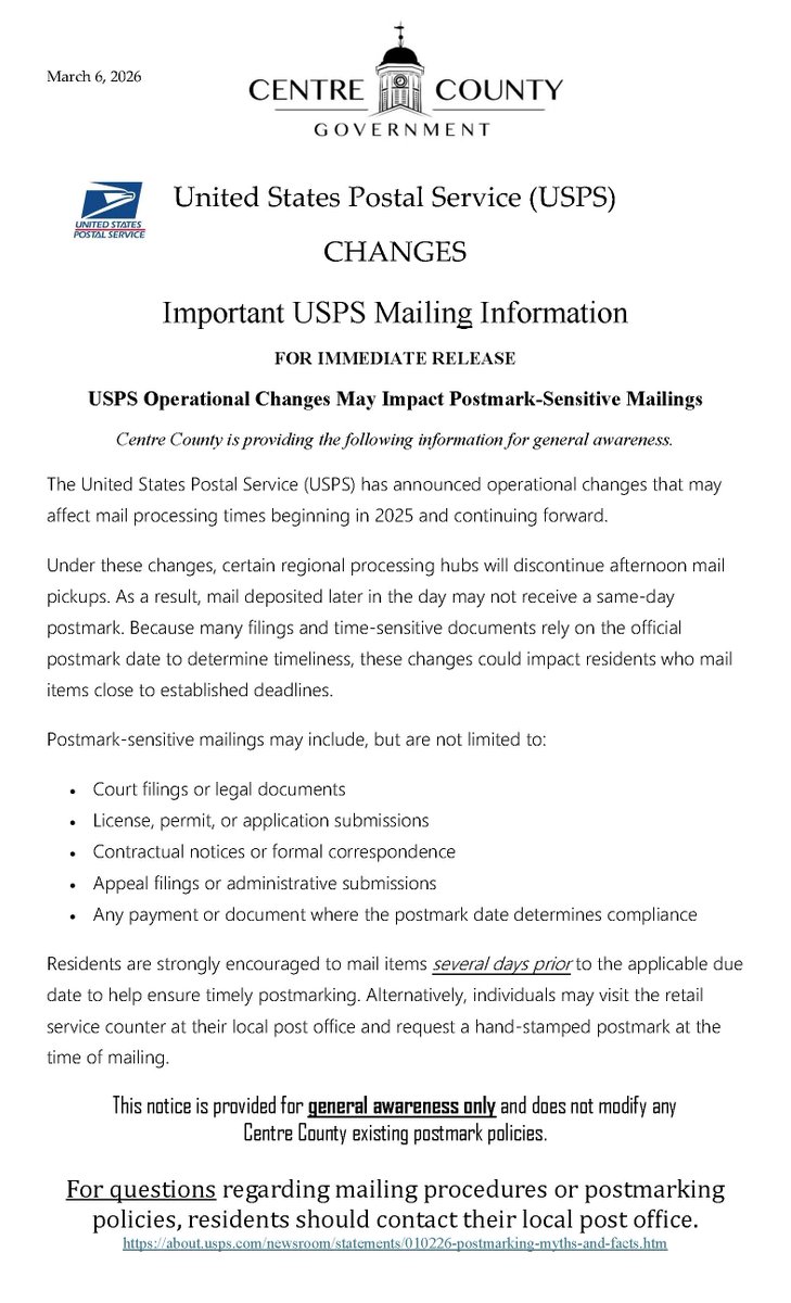 Centre County Government tweet media