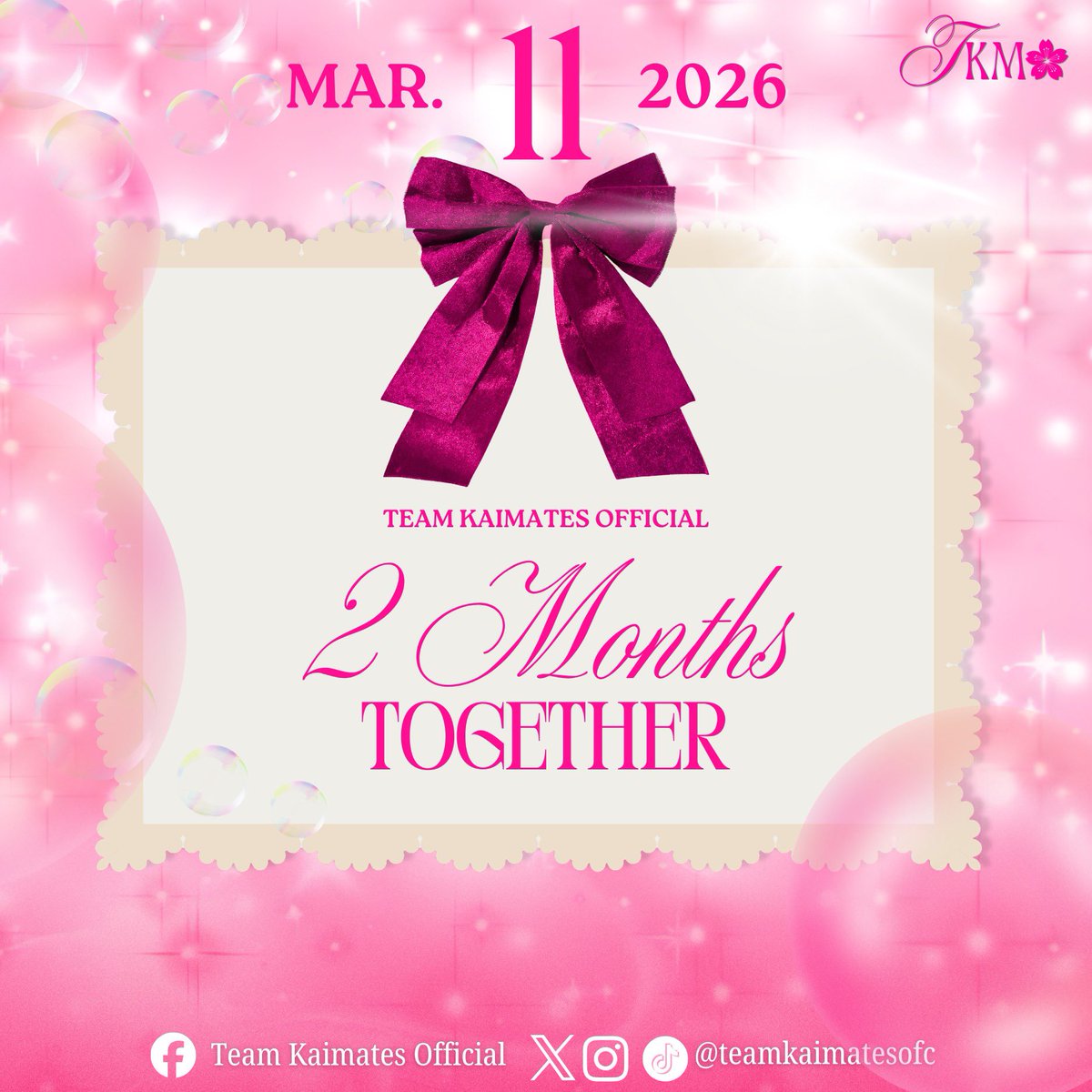 Two months may seem short, but the trust, love, and challenges we’ve shared already mean so much. Thank you, Kaimates, for the support and for believing in us every step of the way. Kaisha will always be the reason we continue and the reason we stay strong even during difficult