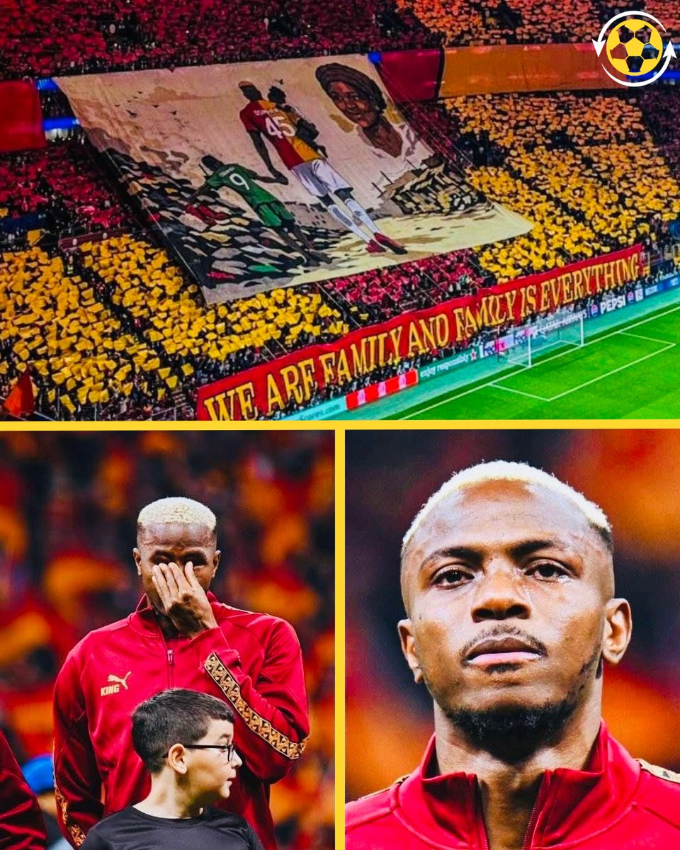 DeadlineDayLive's tweet photo. 🚨📲 “I WILL NEVER FORGET IT FOR THE REST OF MY LIFE.” 🥹😍

🇳🇬 Victor Osimhen on Instagram after the Galatasaray fans' tribute to his family:

🗣️ “This evening was emotional for me as I was fighting to hold back my tears.

Seeing this show of love from the Galatasaray fans is honestly something I will never forget for the rest of my life.

From the very first day I arrived, you welcomed me with so much love and respect, not only me but also my family and the people close to me.

Moments like this remind me that football is bigger than the game. It is love, loyalty and unity.

I promise to keep fighting for this badge, this club and these incredible fans with everything I have every time I step onto that pitch.

Thank you for making this night unforgettable.

We are a family." ❤️💛