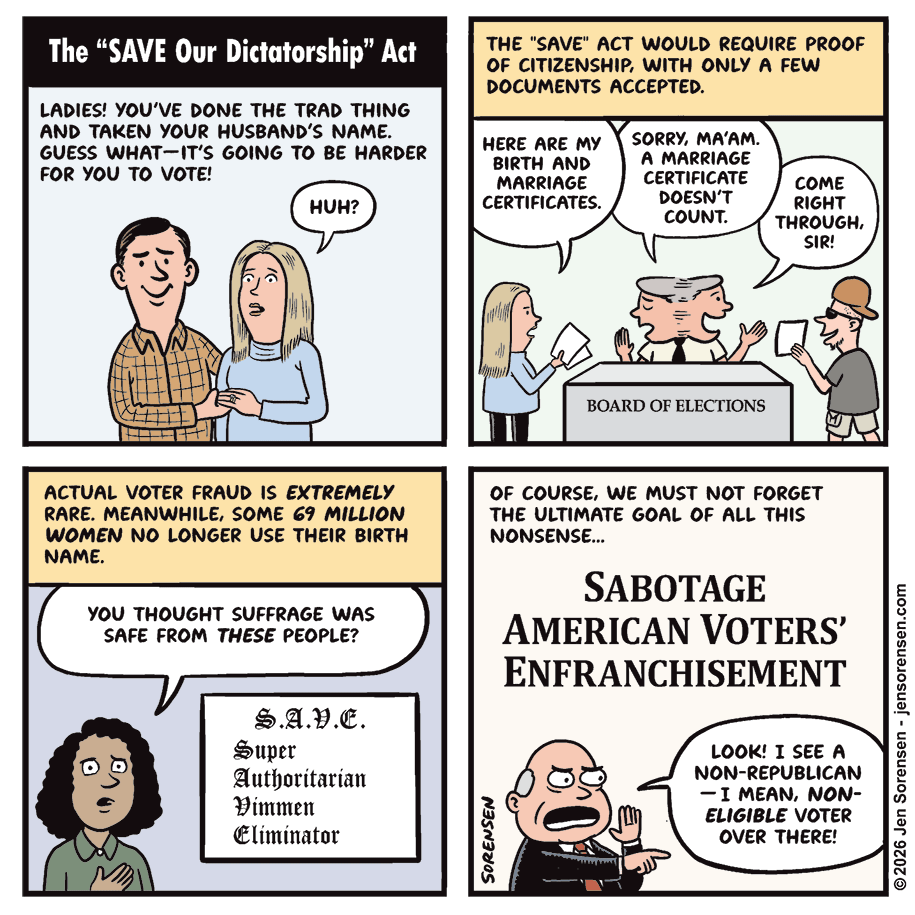 A friend explained the SAVE ACT 2 a👩 who said that's so unfair it can't be true. 

My friend explained how it will steal the vote from from about 20 million people. She showed the proof.

The 👩 was shocked 2 see the truth. Yes, its unbelievable. But believe it! #DV1 #DemsUnited