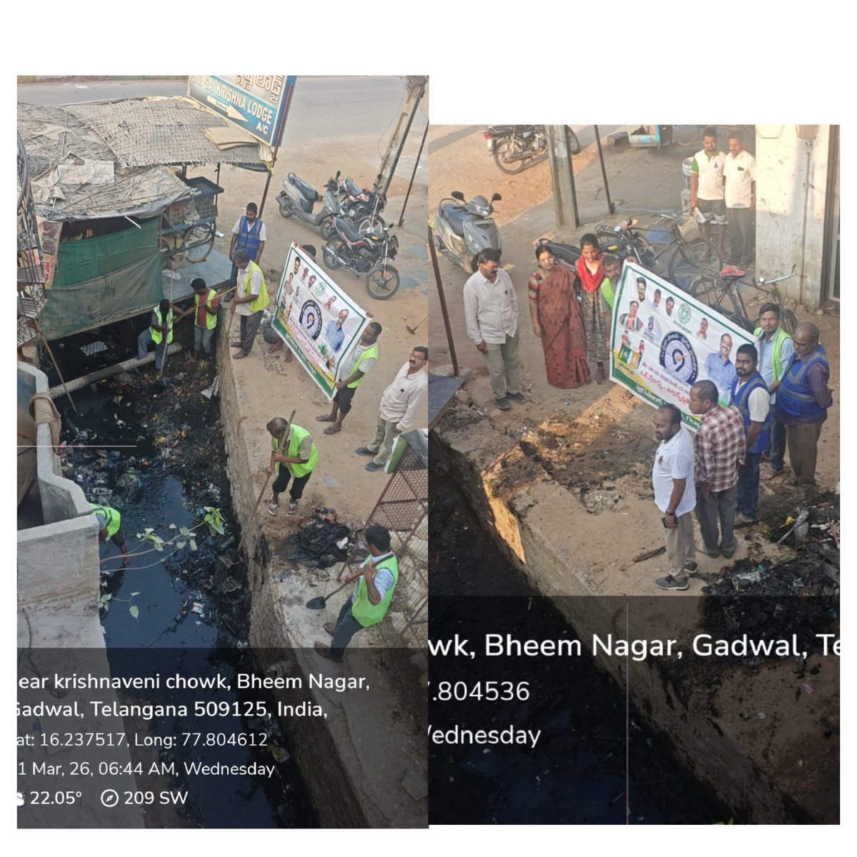 MC_Gadwal's tweet photo. As part praja palana-Pragathi pranalika  today conducted women for trees water quality, Restuarant &amp; Public toilet inspection and other sanitation activities in Gadwal Muncipality.#SS2025 @SwachhBharatGov @SwachhBharat, @MoHUA_India, @tksreedevi @cdmatelangana @TelanganaCMO https://t.co/iF7Vu3Ukga