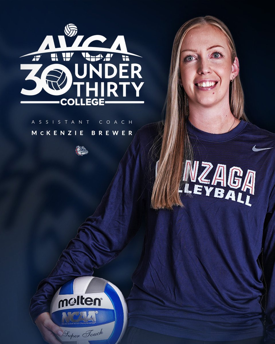ZagVolleyball's tweet photo. Congrats to Coach Brewer on being named to the @AVCAVolleyball 30 under 30 list! https://t.co/jDJyycV17F